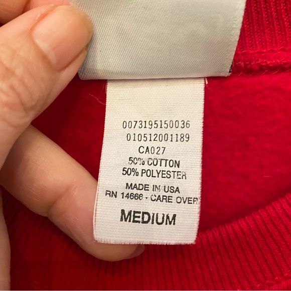 Vintage LEE Hard Rock Cafe Honolulu Embroidery Red Sweater Size Medium-Unisex - Picture 7 of 8